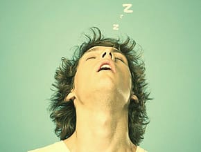 young man sleeping zzz
