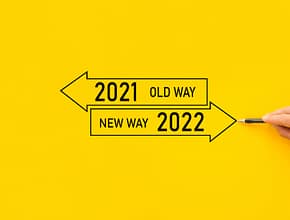 Arrows pointing to the old way with 2021 versus the new way with 2022