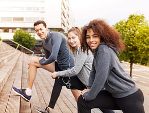 Friends Exercising Together