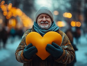 kindness heart happy winter
